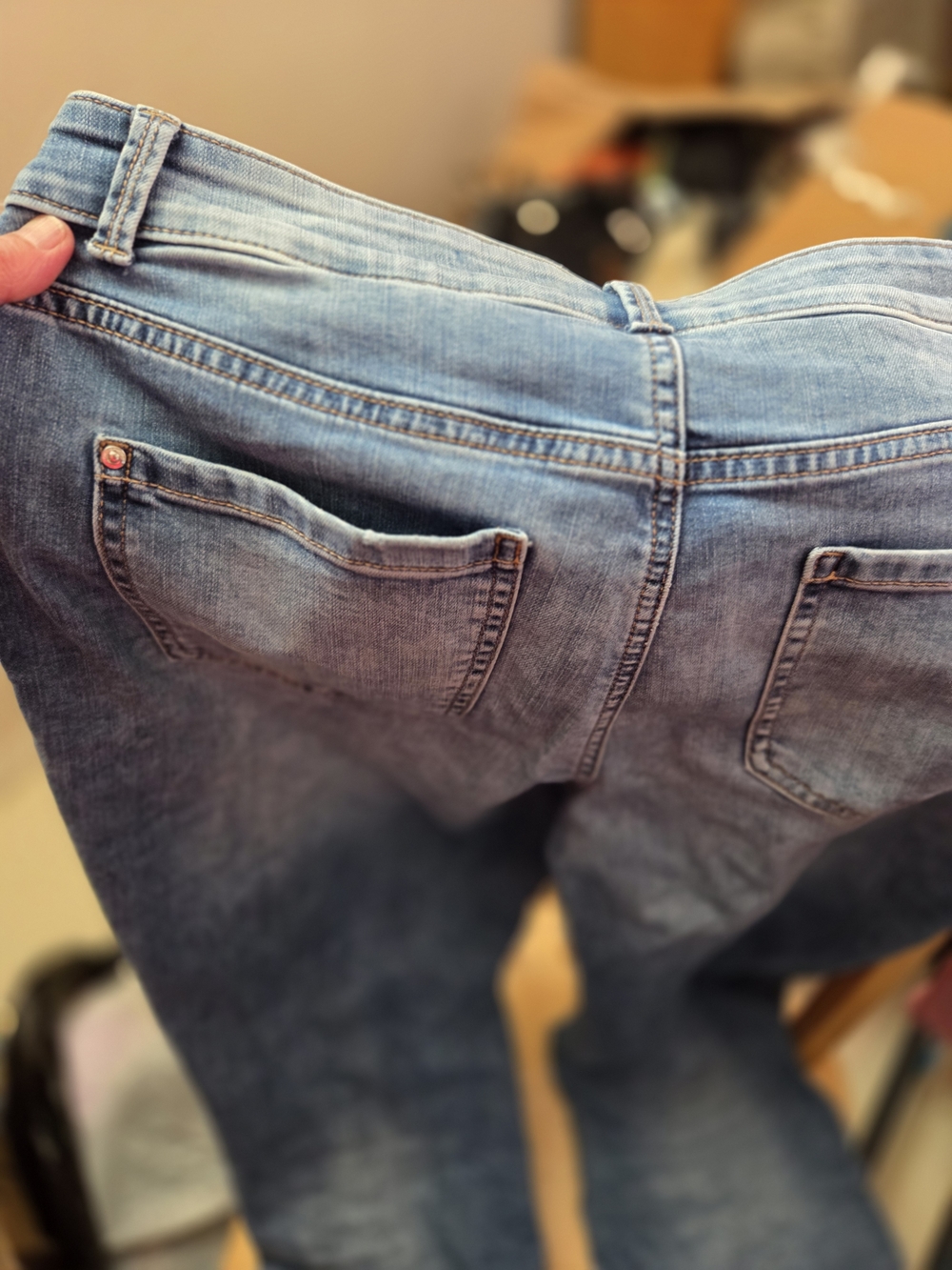 Women's Light Blue Denim Jeans - Classic Back Pocket Style